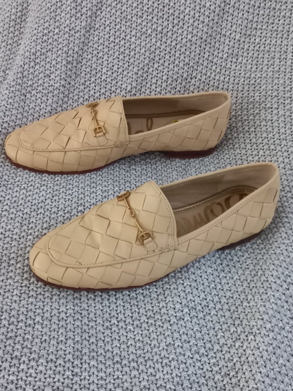 SAM EDELMAN criss-cross braided horse bit loafers